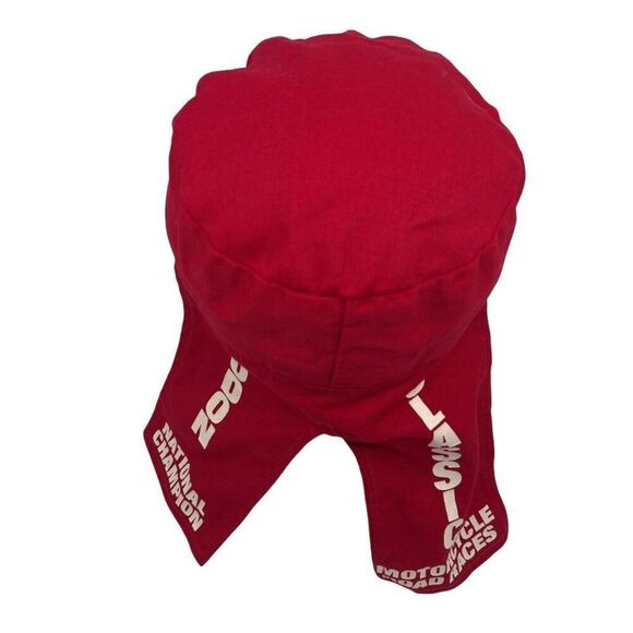 Loudon Classic Camel Pro Racing Motorcycle Hat Mens Red White Fitted L Preowned - Picture 9 of 10